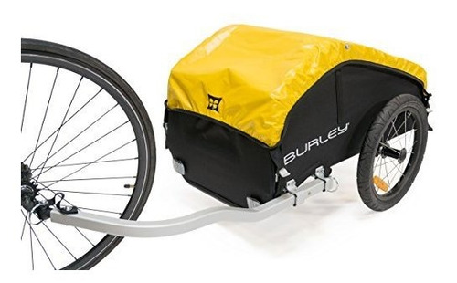 Imagen 2 de 8 de Remolque Para Bicicleta Amarillo / Negro