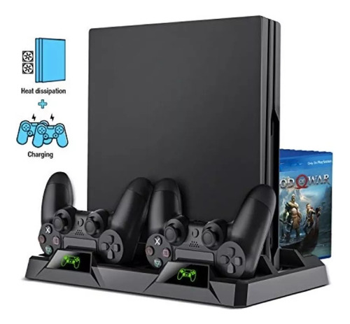 Soporte Vertical Multifuncional Para Ps4 Slim Con Ventilador