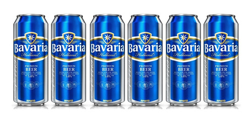 Imagen 1 de 4 de Cerveza Lata Bavaria Premium X500 X6 Unidades