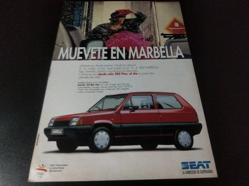 (pa608) Publicidad Clipping Seat Marbella * 1992