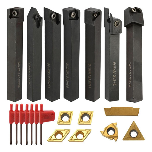 21 Peças 1/2 12mm Porta-ferramenta De Torneamento Com