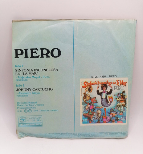 Piero Sinfonía Inconclusa En La Mar Disco Lp 1979 45rpm Estándar (Usado)