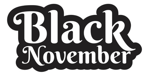 Adesivo Black November Para Vitrine 100x50cm