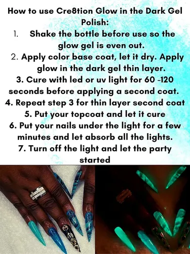 Glow in the dark gel nails online