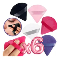 Comprar Set 6 Esponjas Puffs Blender Polvo Triángulo Maquillaje 