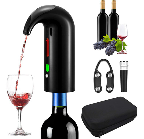 Aireador De Vino Ricank Vertedora Electrico Black