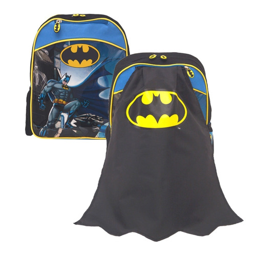 Mochila Batman Con Capa 12 Pulgadas Original 30 Cm