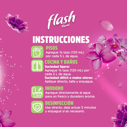 Flash Limpiador Multiusos Floral 3.7l