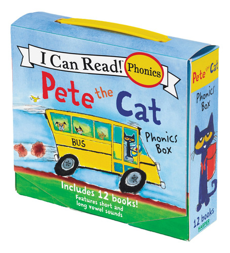Pete The Cat ¡diversion Fonetica De 12 Libros!: Incluye 12 M