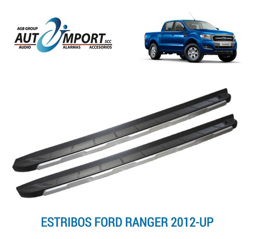 Estribos Negros Ford Ranger 2012  En Adelante