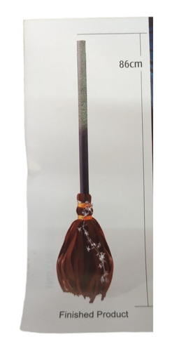 Imagen 3 de 5 de Escoba Bruja Plastica Desarmable Halloween Cotillon Disfraz
