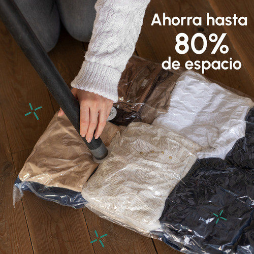 8 Piezas Bolsas De Almacenamiento De Vacío Con Bomba Manual