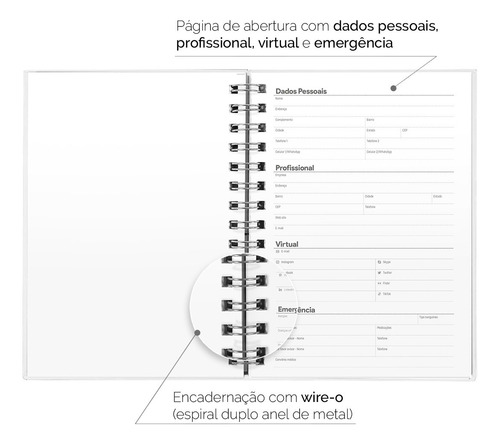 Caderno Personalizado Moderno Metalizado Cores 14x20 100 Fls