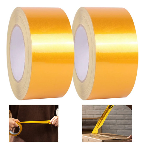 Cinta Adhesiva Restsuko Empaque 150m 4.8cm Trae 2 Rollos Color Amarillo