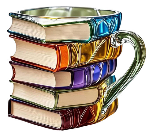 Taza De Café De Libro Pintado En 3d - Taza De Café En Forma