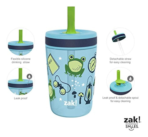 Vasos Para Niños 2 Piezas Diseño De Rana 450ml Plastic