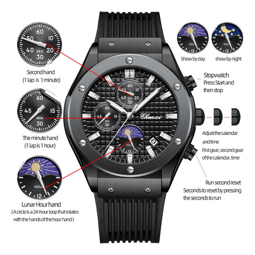 Reloj De Cuarzo Para Hombre Chenxi 944, Moderno, Diario, Con