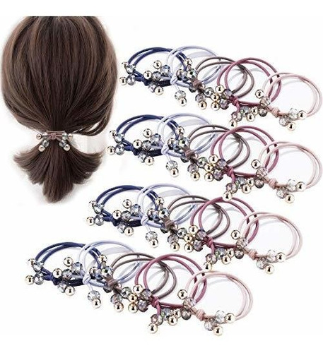 Winrase 20pcs 2-en-1 Cintas Para El Cabello Con Banda De Gom