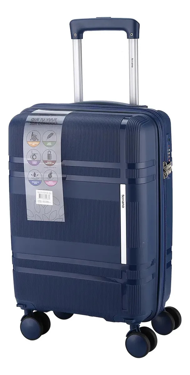 Valija Chica Carry On Terrano Skyline Rígida Color Azul Skyline chica