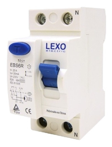 Interruptor Diferencial Lexo 2x25a, 30ma