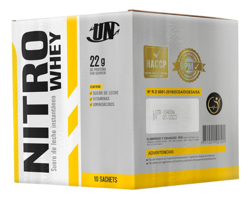 Universe Nutrition Nitro Whey Caja 10 Unid. Cookie