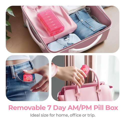 Organizador Semanal De Pildoras Auvon Xl 2 Veces Al Dia, ...