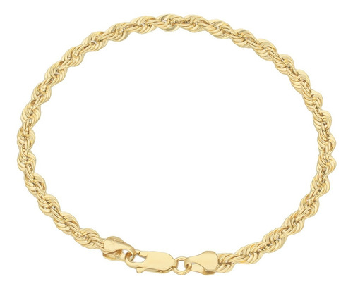 Pulsera Pulso Esclava Oro 14k Kilates Torzal 3.8mm 19cm