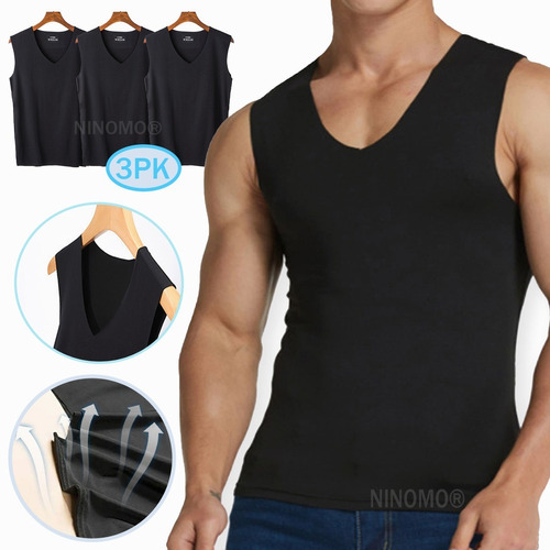 Playera Deportiva Hombre Sin Costuras Tank Seco Rápido Gym