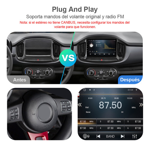 Estéreo Carplay 2+32gb For Fiat Uno 2015-2020 Gps Wifi Bt