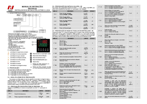 Controlador Inova + Chicote Adapt Substitui Inv-yb1-01-j-h-f
