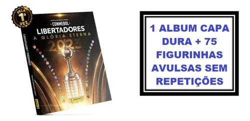 Conmebol Libertadores 2023 - Box Exclusivo Com Álbum Capa Dura + 75 Figurinhas Avulsas Sem Repetições
