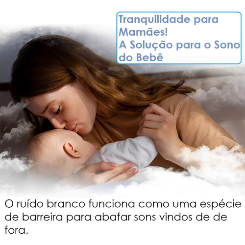 Ruido Branco P/bebê Dormir Usb Bluetooth Som Relaxante