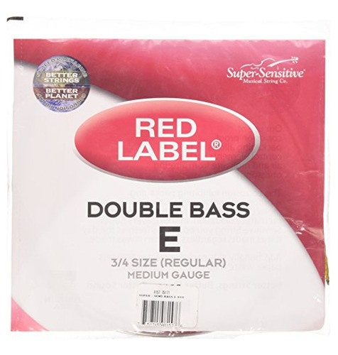 Cuerda De Bajo 3/4 Regular Súper Sensible Rojo