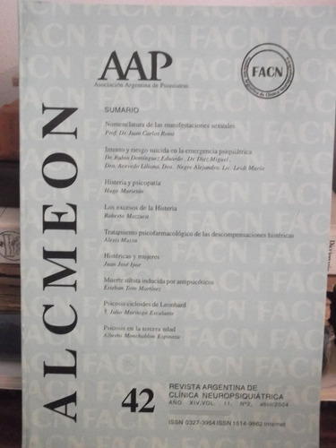 Revista Argentina De Clinica Neuropsiquiatrica Abril 2004