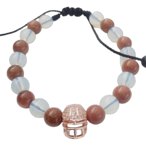 Pulsera Con Casco De Futbol Americano Con Circonias