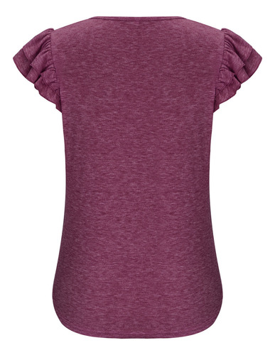 Blusa De Manga Corta A La Moda Con Cuello En V De Verano