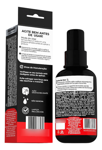 Limpa Teclados Redragon Keymate 60ml Nano Limpeza Profunda