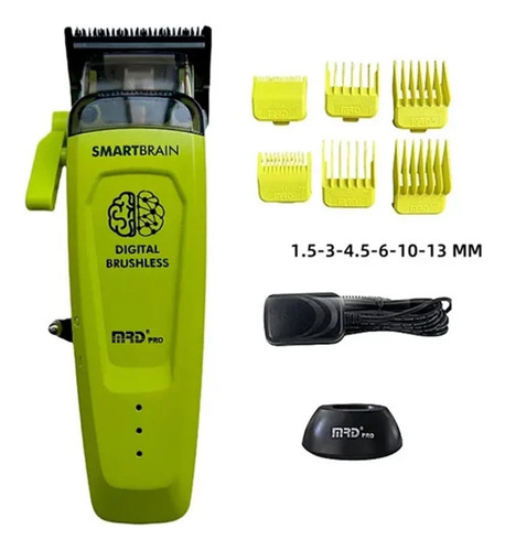 Set Clipper + Trimmer Mrd Pro Barber Smartbrain Verde 3c