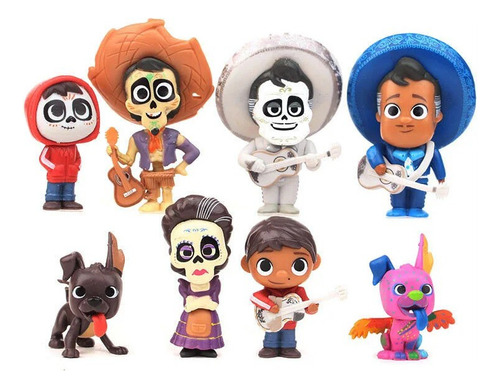 . 8 Unidades/juego De Juguetes Modelo Coco Cute Character