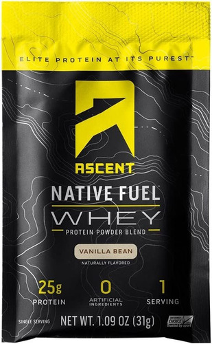 Ascent Native Fuel Whey Protein Powder - Vanilla Bean - 15