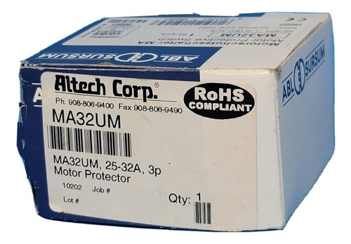 New Altech Corp Ma32um Motor Protective Switch 25-32 Ccs