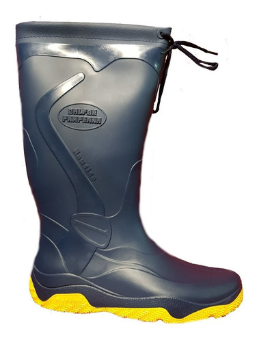 Bota De Lluvia Náutica Marine Calfor Pampeana, Cordón, Azul.