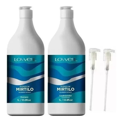  Mirtilo Shampoo + Condicionador  1l Lowell  + Valvulas