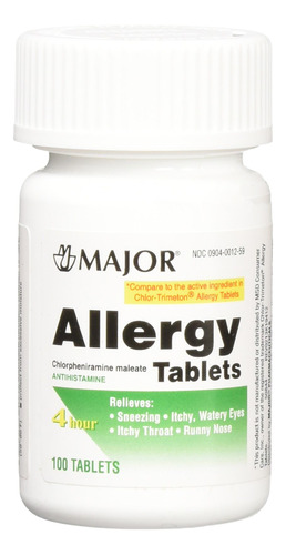 Clorfeniramina 4 Mg Tabletas - Alivio De La Alergia De Masco