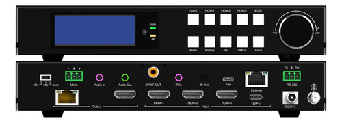 Switcher Hdmi 4x2 Smart Presentation Microfone E Usb-c