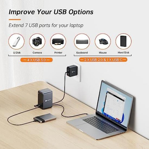 Base De Acoplamiento Usb C Tobenone Para Monitor Dual