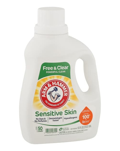 Arm & Hammer, Piel Sensible Transparente Y Sin Detergente, 6