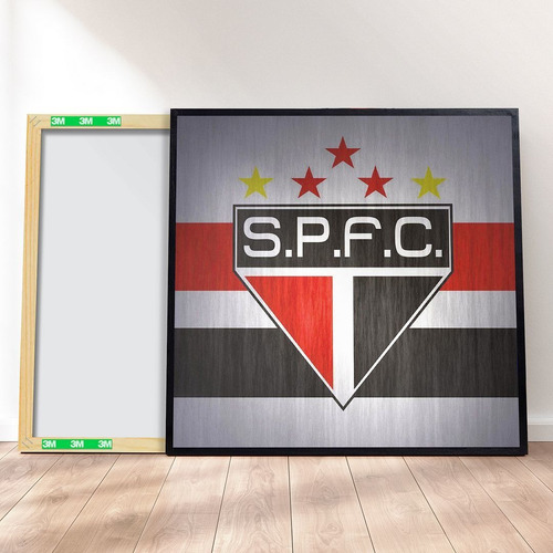 Imagem 2 de 4 de Quadro Decorativo Premium 40x40 Cm São Paulo Fc Iv