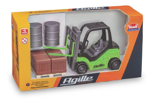 Brinquedo Veiculo Miniatura Agille Working Empilhadeira