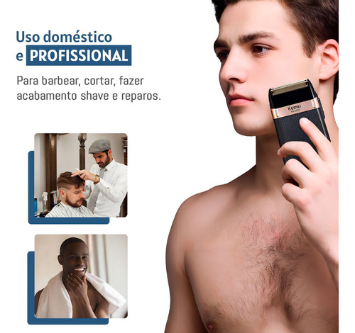 Aparelho Portátil De Barbear Kemei Km-2024
